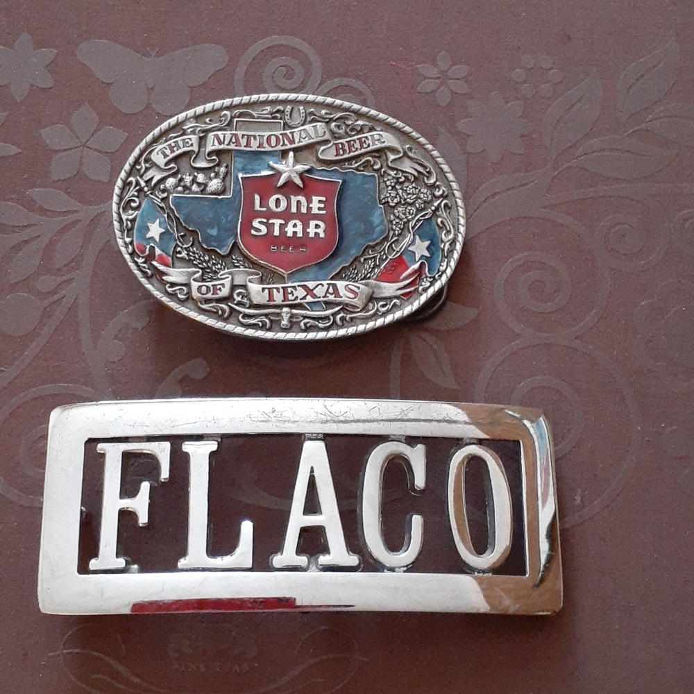 COLLECTORS LONE STAR & FALCO BELT BUCKLES